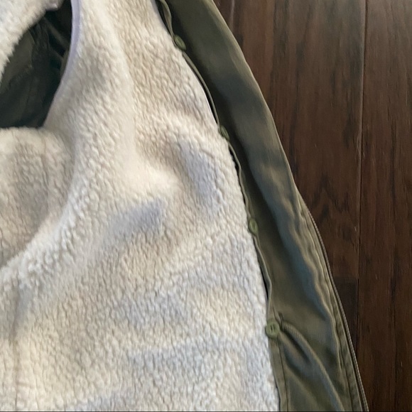 COPY - Khaki Green Jacket Max Jeans Sz L Removable Fleece Lining - Picture 5 of 13